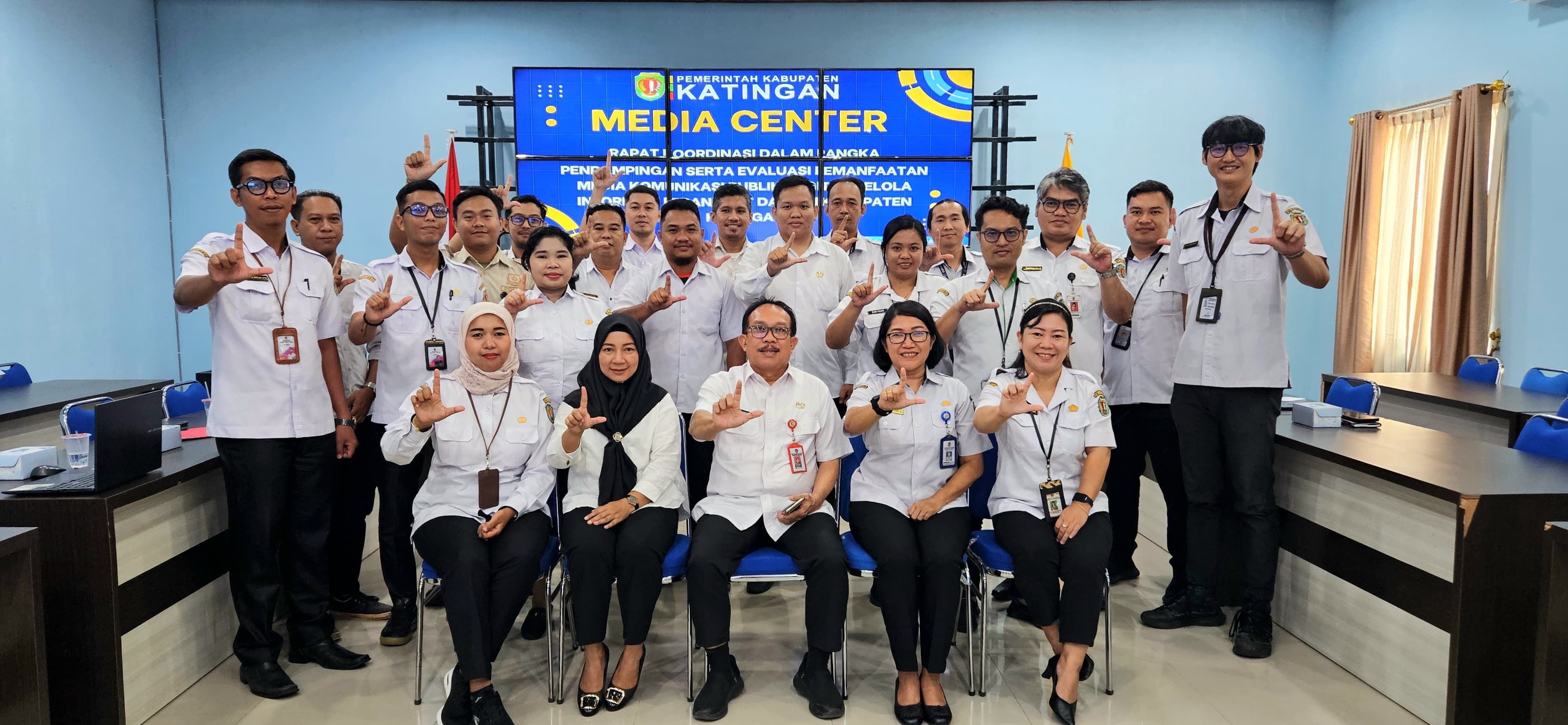 PEMERINTAH KABUPATEN KATINGAN GELAR RAPAT KOORDINASI EVALUASI PEMANFAATAN MEDIA KOMUNIKASI PUBLIK